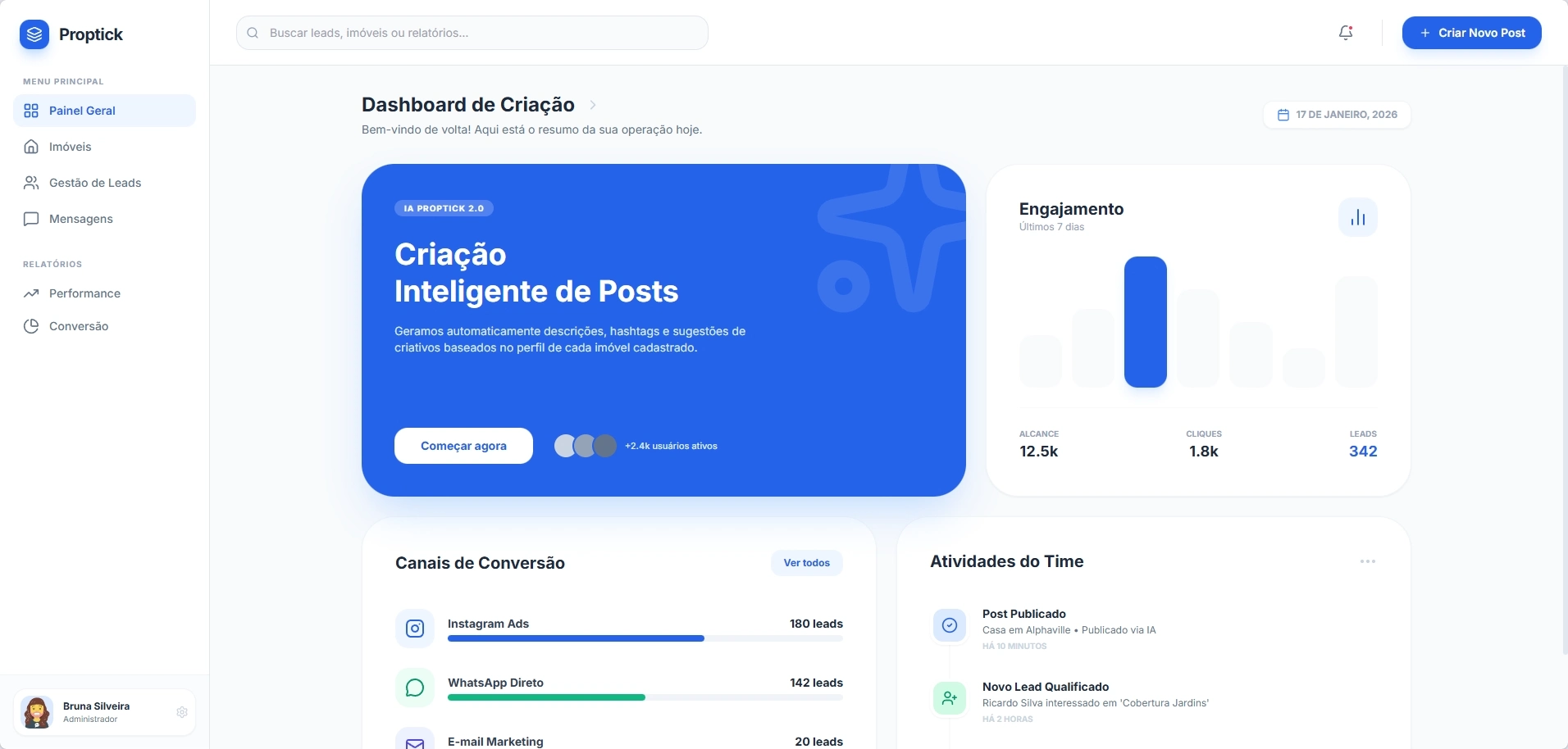 Portal imobiliário desenvolvido com WordPress e JetEngine com sistema de gestão de imóveis e blog integrado